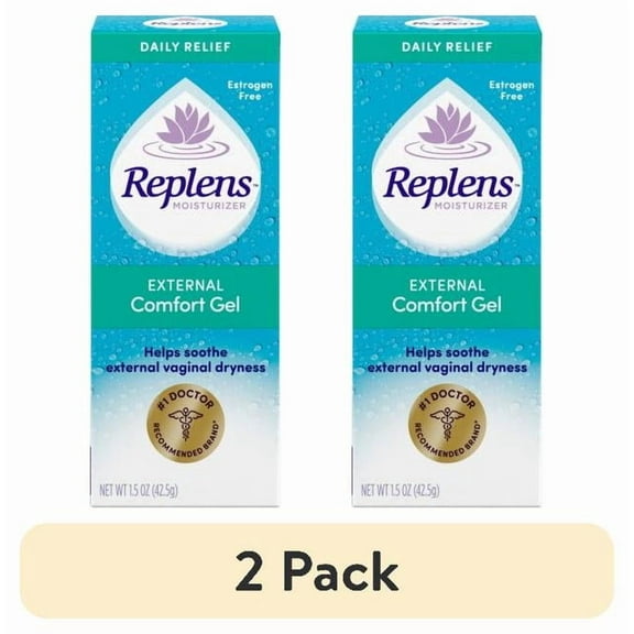 (2 pack) Replens Moisture Restore External Comfort Gel, Vaginal, 1.5oz