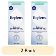 2 pack Replens External Comfort Gel for Vaginal Dryness, Fragrance Free, Hormone-Free, 1.5 oz