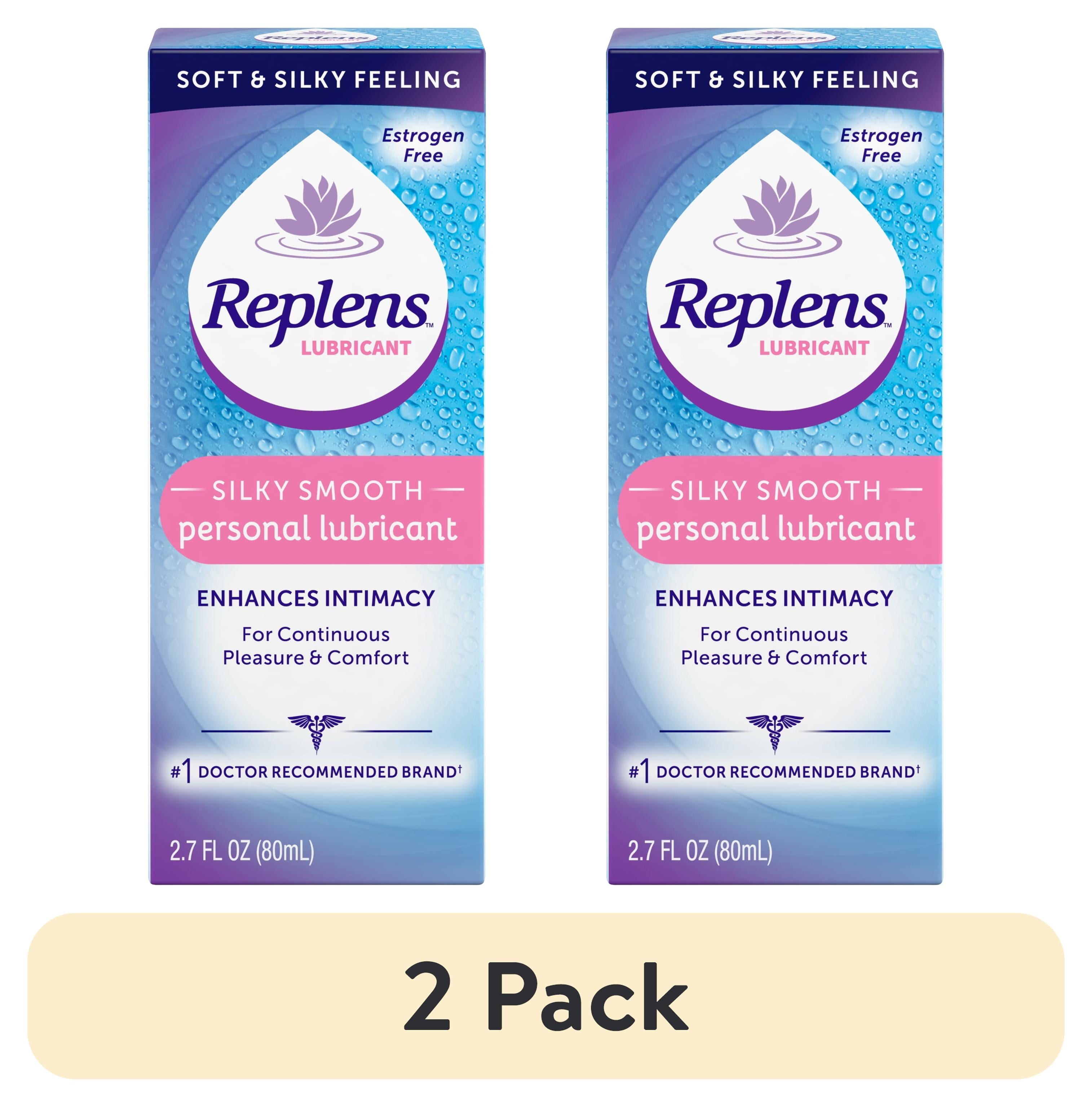 (2 pack) Replens Silky Smooth Personal Lubricant 2.7 oz (80 mL) Each -  Walmart.com