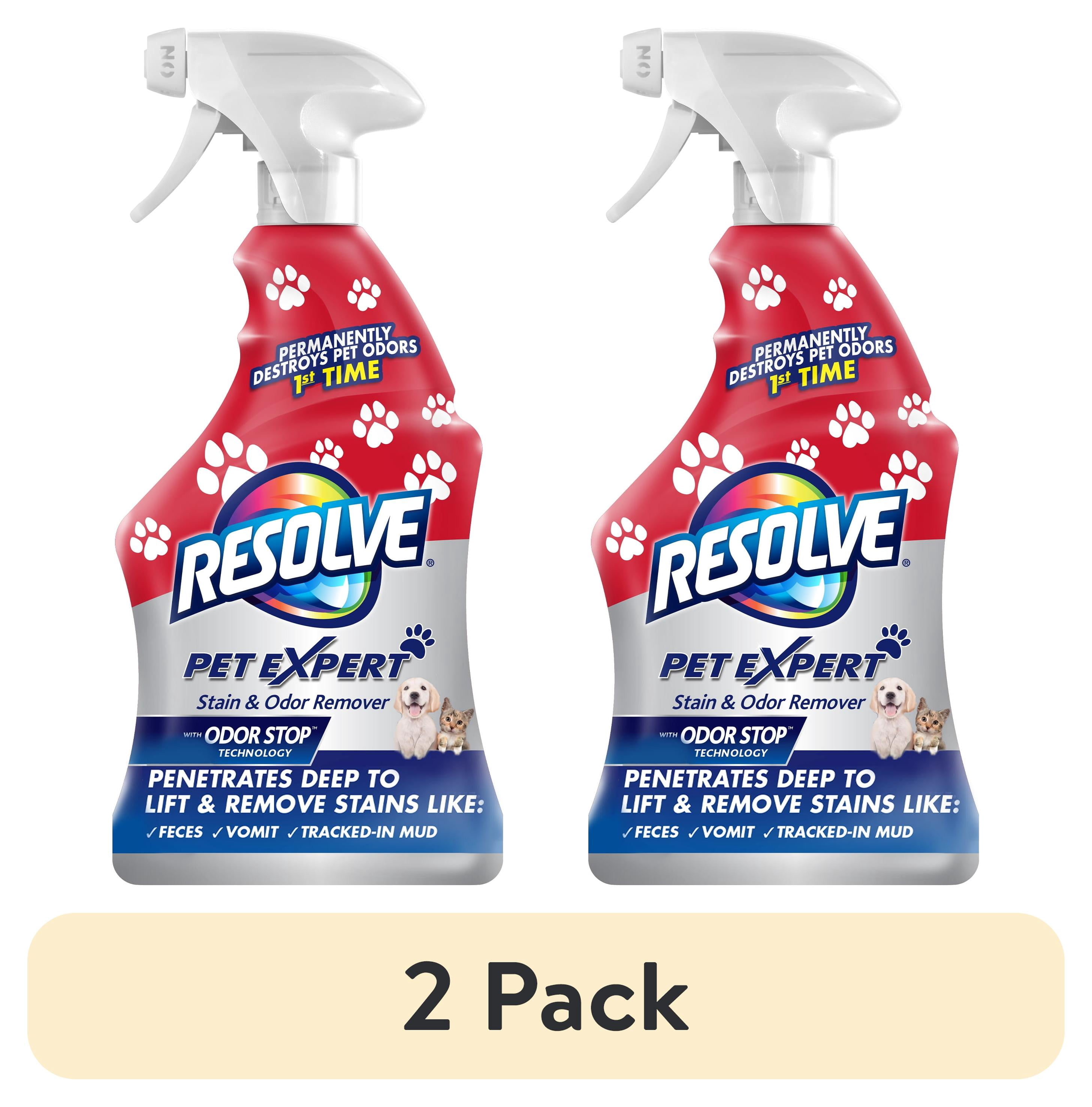 (2 pack) Resolve Pet Expert Carpet Cleaner Spray for Pets Stains and Odors, 22 oz