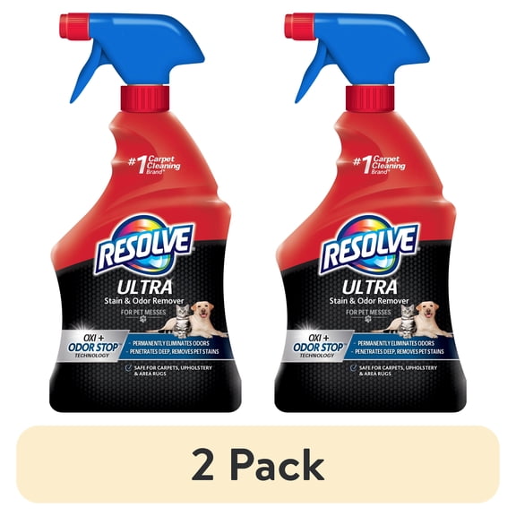 (2 pack) Resolve Ultra Pet Carpet Cleaner Spray for Removal of Pet Stains & Odors, 32 oz