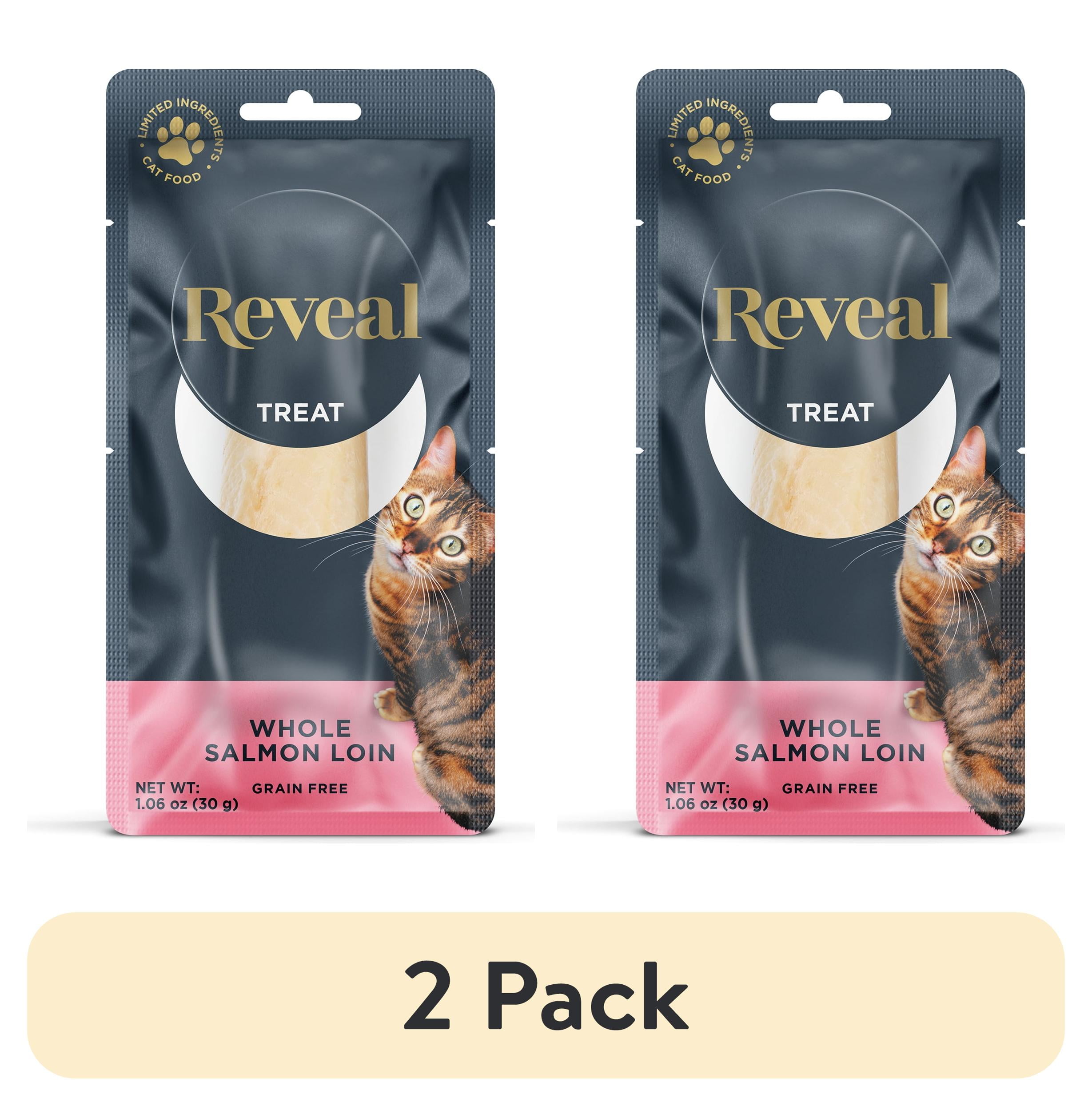 (2 pack) Reveal Pet Food Natural Cat Treats Whole Salmon Loin 1.06oz