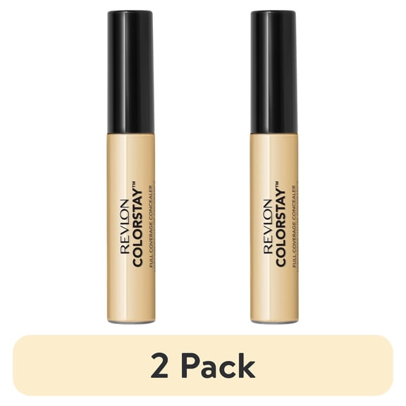 (2 pack) Revlon ColorStay Liquid Concealer Makeup, Full Coverage, 015 Light, 0.21 fl oz