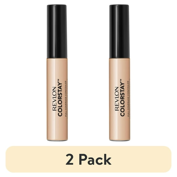 (2 pack) Revlon ColorStay Liquid Concealer Makeup, Full Coverage, 025 Creme Brulee, 0.21 fl oz
