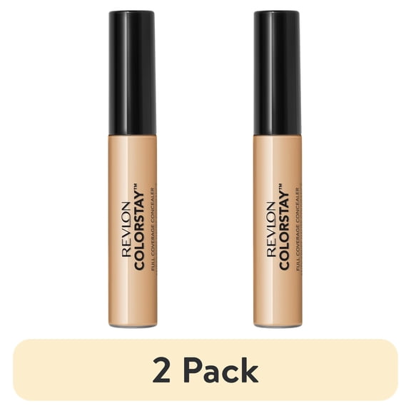 (2 pack) Revlon ColorStay Liquid Concealer Makeup, Full Coverage, 040 Medium, 0.21 fl oz