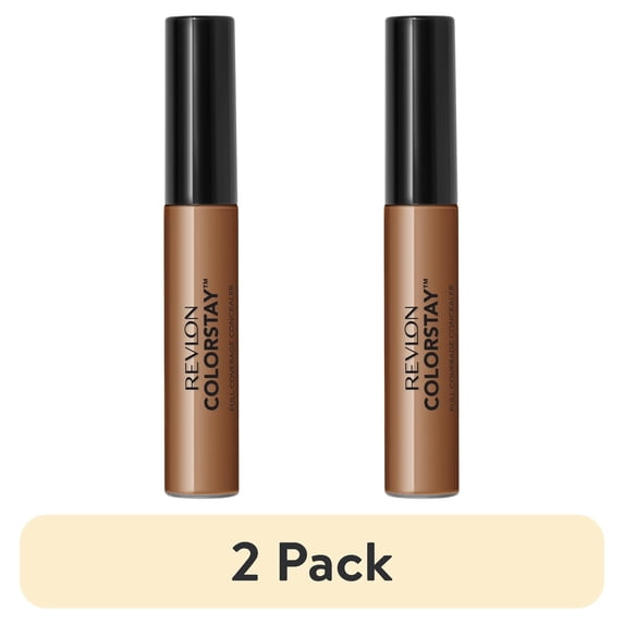 (2 pack) Revlon ColorStay Liquid Concealer Makeup, Full Coverage, 075 Hazelnut, 0.21 fl oz