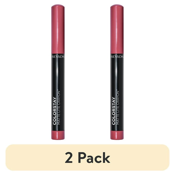 (2 pack) Revlon ColorStay Matte Lite Crayon Lightweight Lipstick, 004 Take Flight