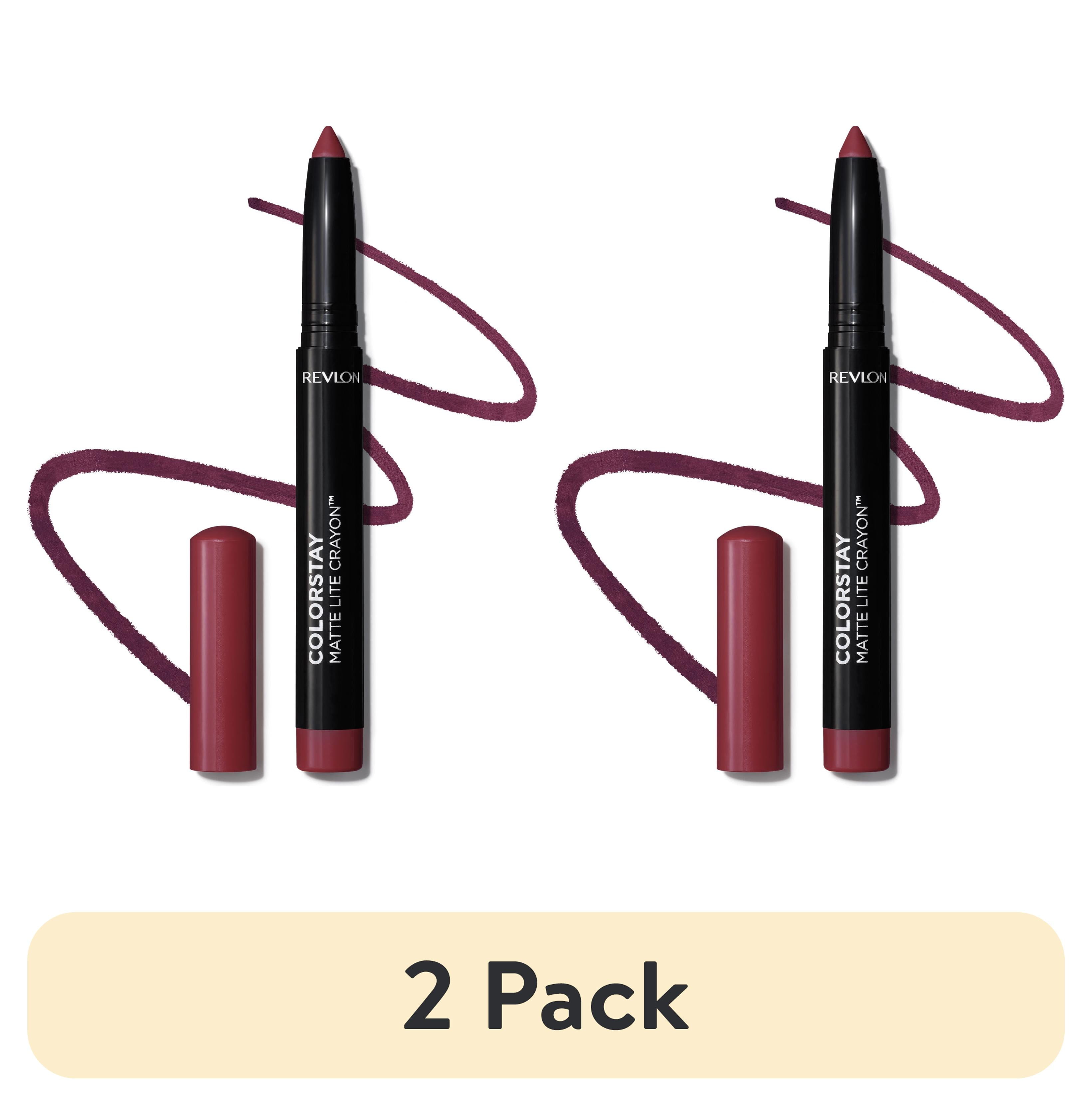 (2 pack) Revlon ColorStay Matte Lite Lip-Crayon, 012 On Cloud Wine, 0.049 oz