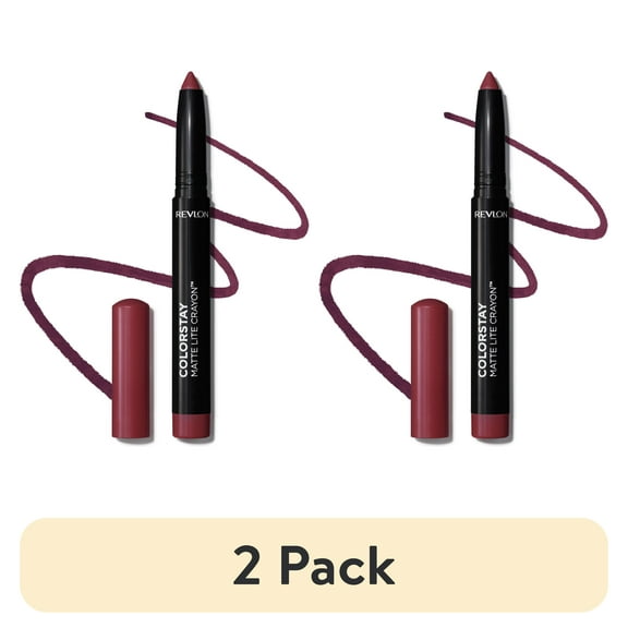 (2 pack) Revlon ColorStay Matte Lite Lip-Crayon, 012 On Cloud Wine, 0.049 oz