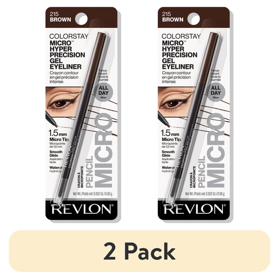 (2 pack) Revlon ColorStay Micro™ Hyper Precision Gel Eyeliner, 215 Brown, 0.002 oz