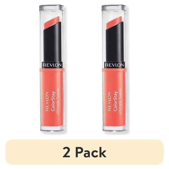 (2 pack) Revlon ColorStay Ultimate Suede Lipstick, Longwear Soft, Ultra-Hydrating High-Impact Lip Color, Formulated with Vitamin E, 075 Cruise Collection, 0.09 oz