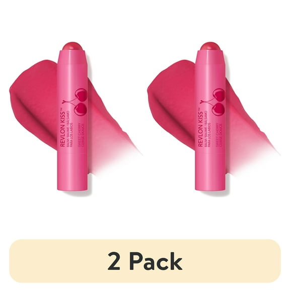 (2 pack) Revlon Kiss Hydrating Lip Balm, SPF 20, Sweet Cherry, 0.09 oz