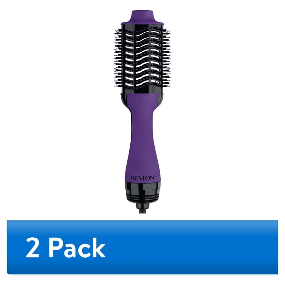(2 pack) Revlon One-Step Volumizer and Hair Dryer Brush, Purple