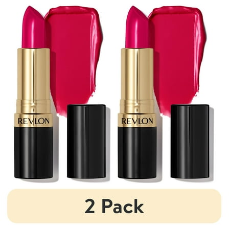 (2 pack) Revlon Super Lustrous Creme Lipstick, Creamy Formula, 440 Cherries in the Snow, 0.15 oz