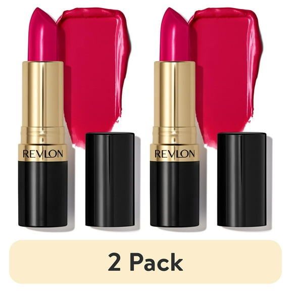(2 pack) Revlon Super Lustrous Creme Lipstick, Creamy Formula, 440 Cherries in the Snow, 0.15 oz