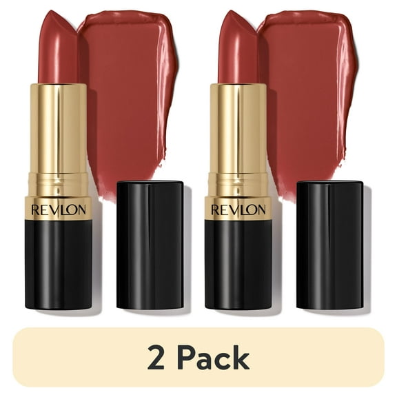 (2 pack) Revlon Super Lustrous Creme Lipstick, Creamy Formula, 535 Rum Raisin, 0.15 oz