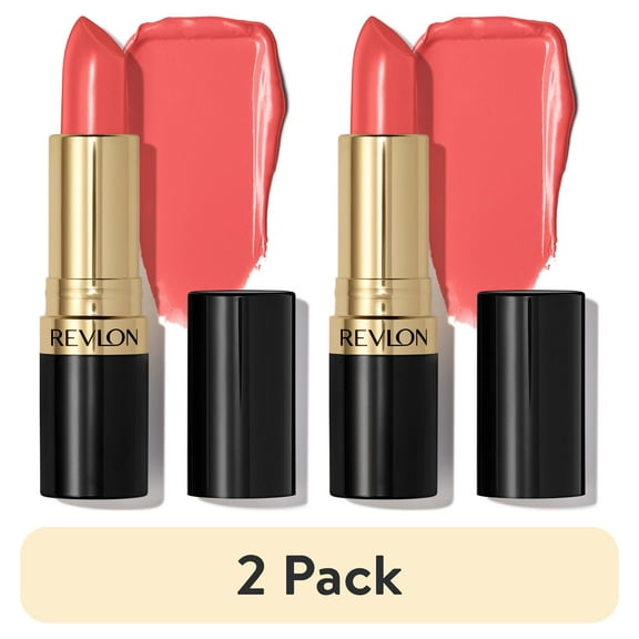 (2 pack) Revlon Super Lustrous Creme Lipstick, Creamy Formula, 674 Coral Berry, 0.15 oz