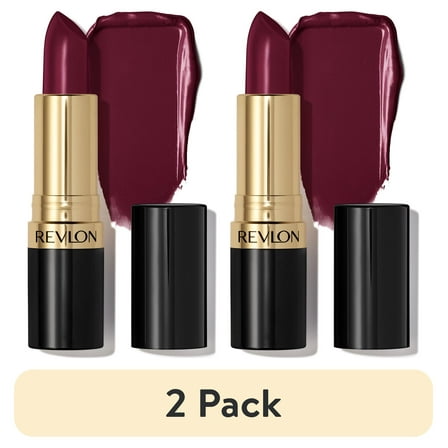 (2 pack) Revlon Super Lustrous Creme Lipstick, Creamy Formula, Black Cherry, 0.15 oz