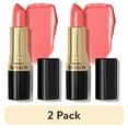 thumbnail interactive-video image 1 of (2 pack) Revlon Super Lustrous Creme Lipstick, Creamy Formula, 807 Fire Peach, 0.15 oz, 1 of 20
