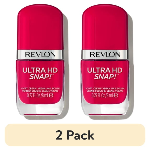 (2 pack) (2 pack) Revlon Ultra HD Snap Vegan Glossy Nail Polish, 030 Cherry On Top, 0.27 fl oz