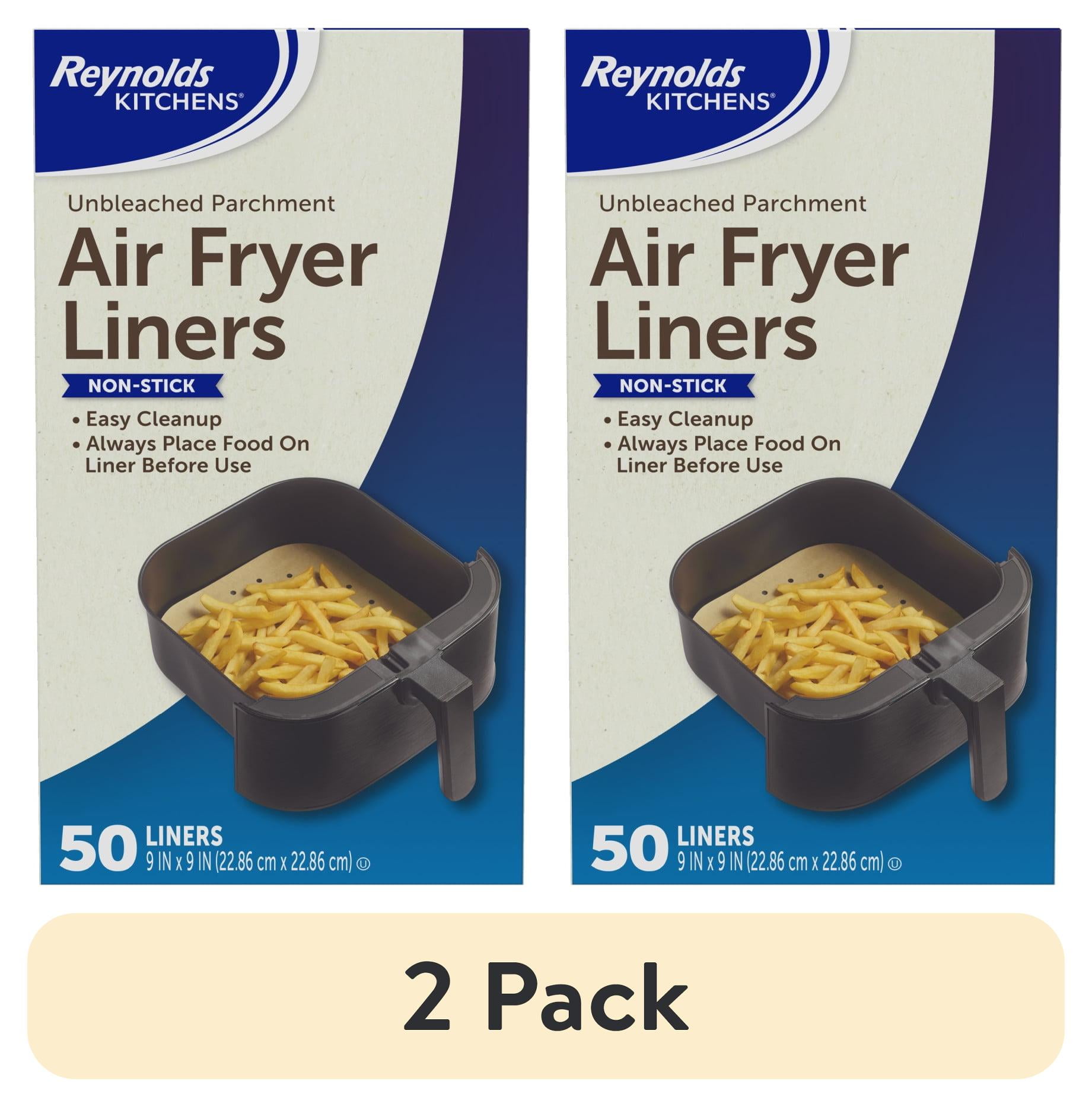 (2 pack) Reynolds Kitchens Parchment Paper Air Fryer Liners, 50 Count