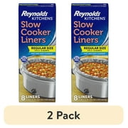 (2 pack) Reynolds Kitchens Slow Cooker Liners, Regular (Fits 3-8 Quarts), 8 Count