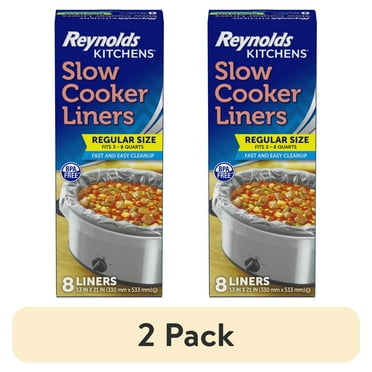(2 pack) Reynolds Kitchens Slow Cooker Liners, Regular (Fits 3-8 Quarts), 8 Count