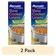 2 pack Reynolds Kitchens Slow Cooker Liners, Regular Fits 3-8 Quarts, 8 Count