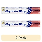 (2 pack) Reynolds Wrap Recycled Aluminum Foil Roll, 12 inches Wide, 75 Total Sq. Ft.
