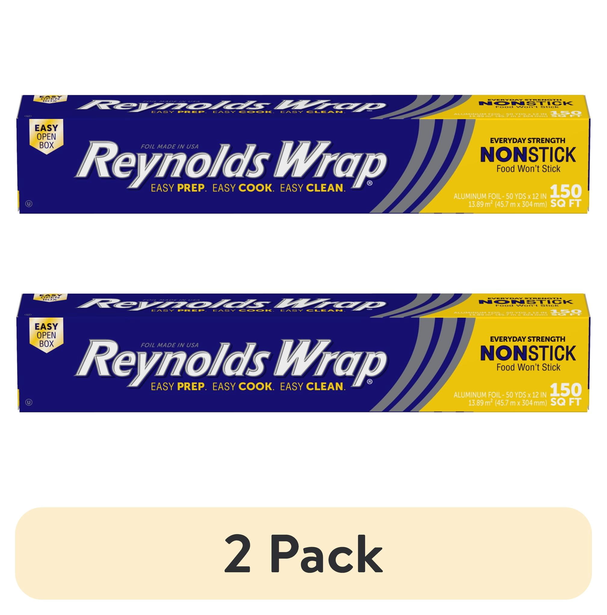 (2 pack) Reynolds Wrap Non-Stick Aluminum Foil Roll, 12 inches Wide, 150 Sq. Ft.