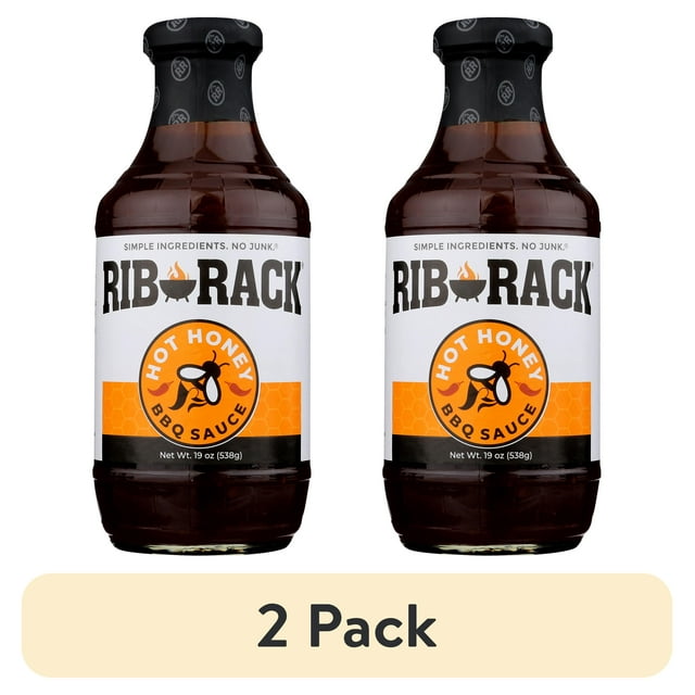 (2 pack) Rib Rack Hot Honey BBQ Sauce, 19 oz - Walmart.com