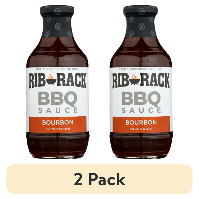(2 pack) Rib Rack Southern Bourbon BBQ Sauce, 19 oz. - Walmart.com