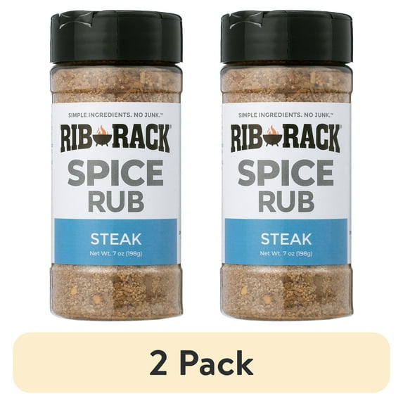 (2 pack) Rib Rack Steak Spice Rub, 7 oz.