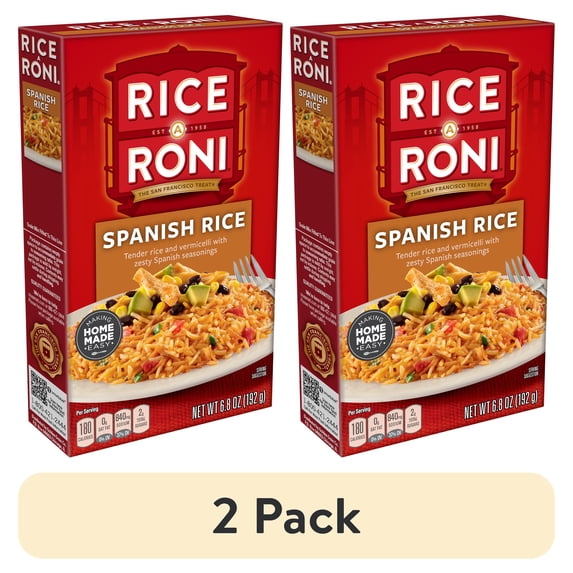(2 pack) Rice-A-Roni Rice, Spanish Flavor 6.8 oz Box