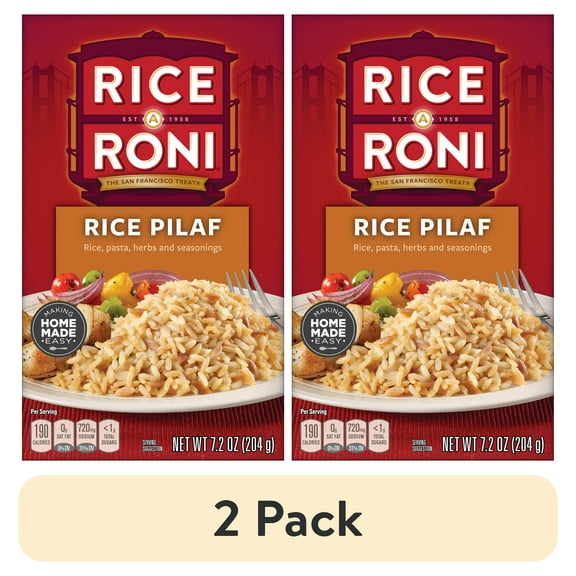 (2 pack) Rice a Roni Rice Pasta Rice Pilaf, 7.2 oz