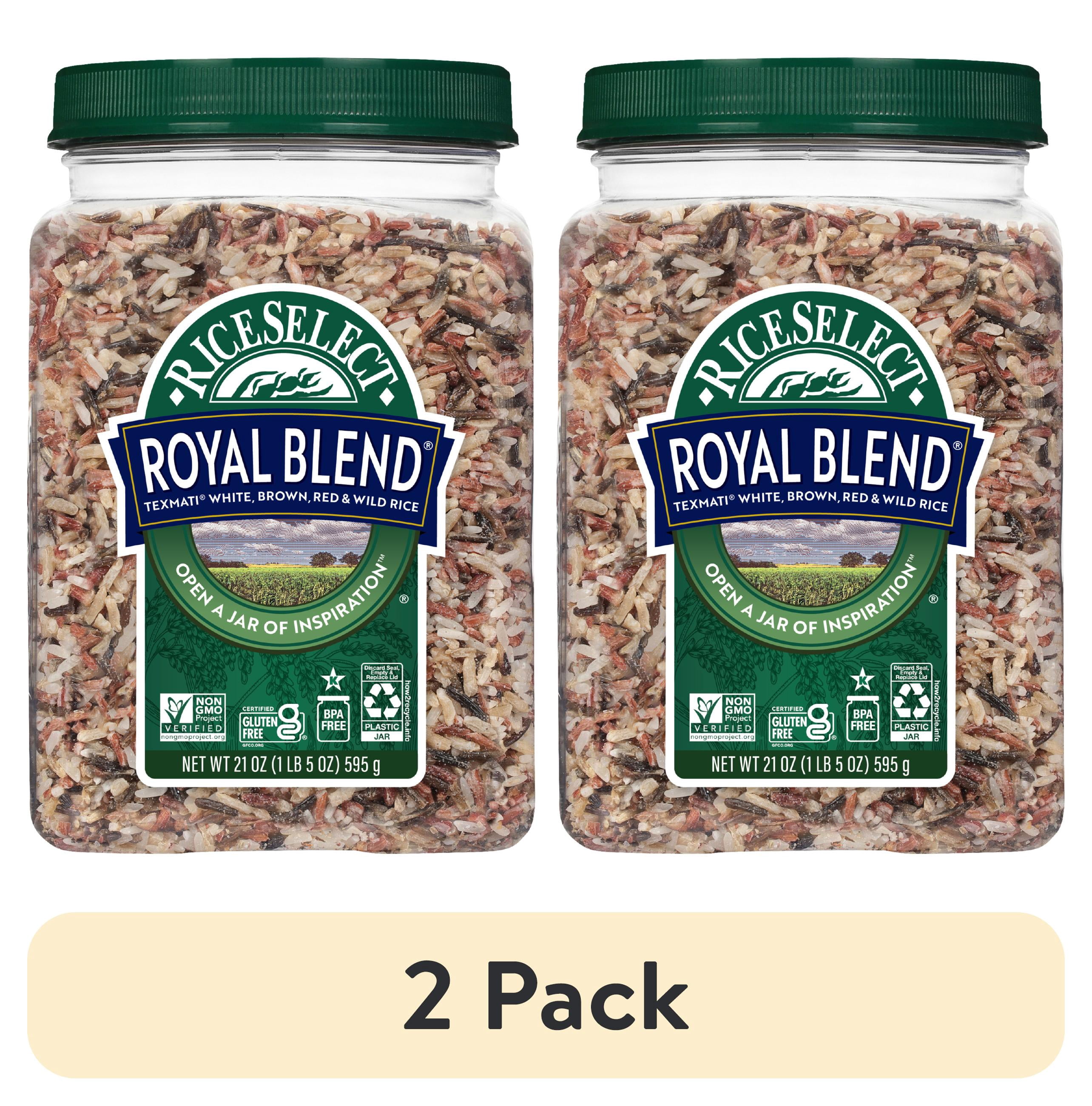 (2 pack) RiceSelect Premium Royal Blend Rice, Texmati Rice Blend, 21 oz Jar