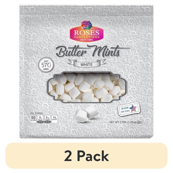 (2 pack) Richardson White Butter Mints 44 Oz. Bag