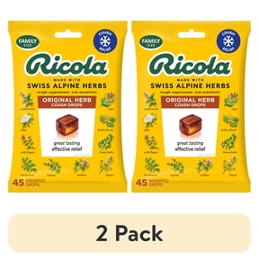 (2 pack) Ricola Original Herb Soothing Cough Drops for Sore Throat and Cough Relief, Value Pack, 45 Count