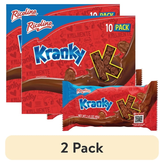 (2 pack) Ricolino Kranky Chocolate Covered Cornflakes, 1.41 oz, 10 Count Box