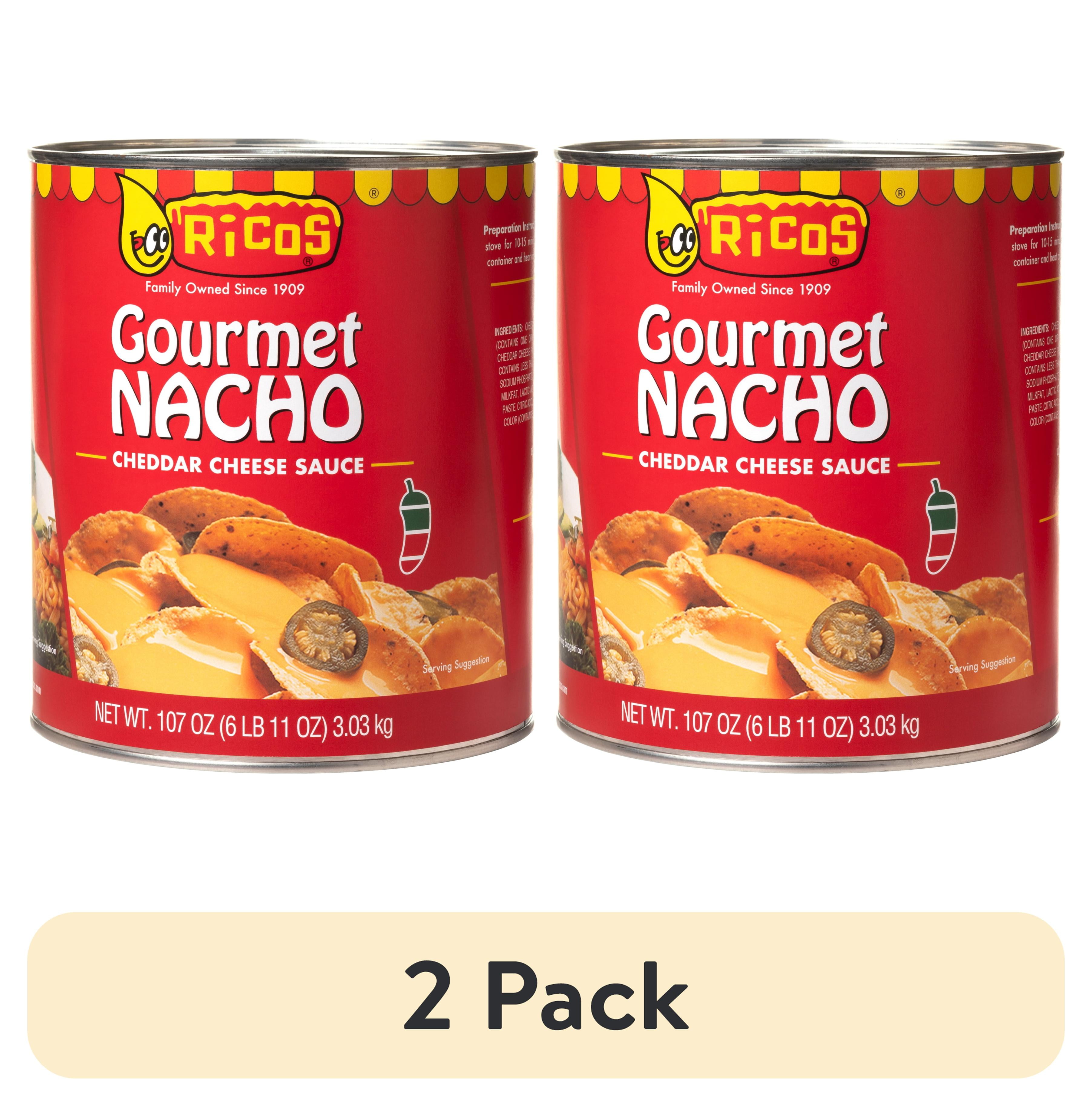 2 pack) Ricos Gourmet Nacho Cheddar Cheese Sauce, 107 oz Can