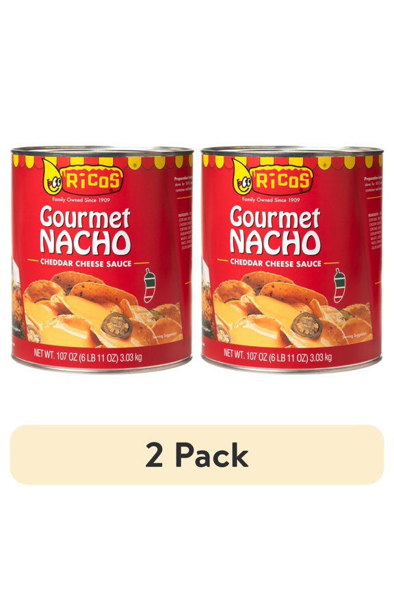 (2 pack) Ricos Gourmet Nacho Cheese Sauce, 107 oz Can, Shelf-Stable
