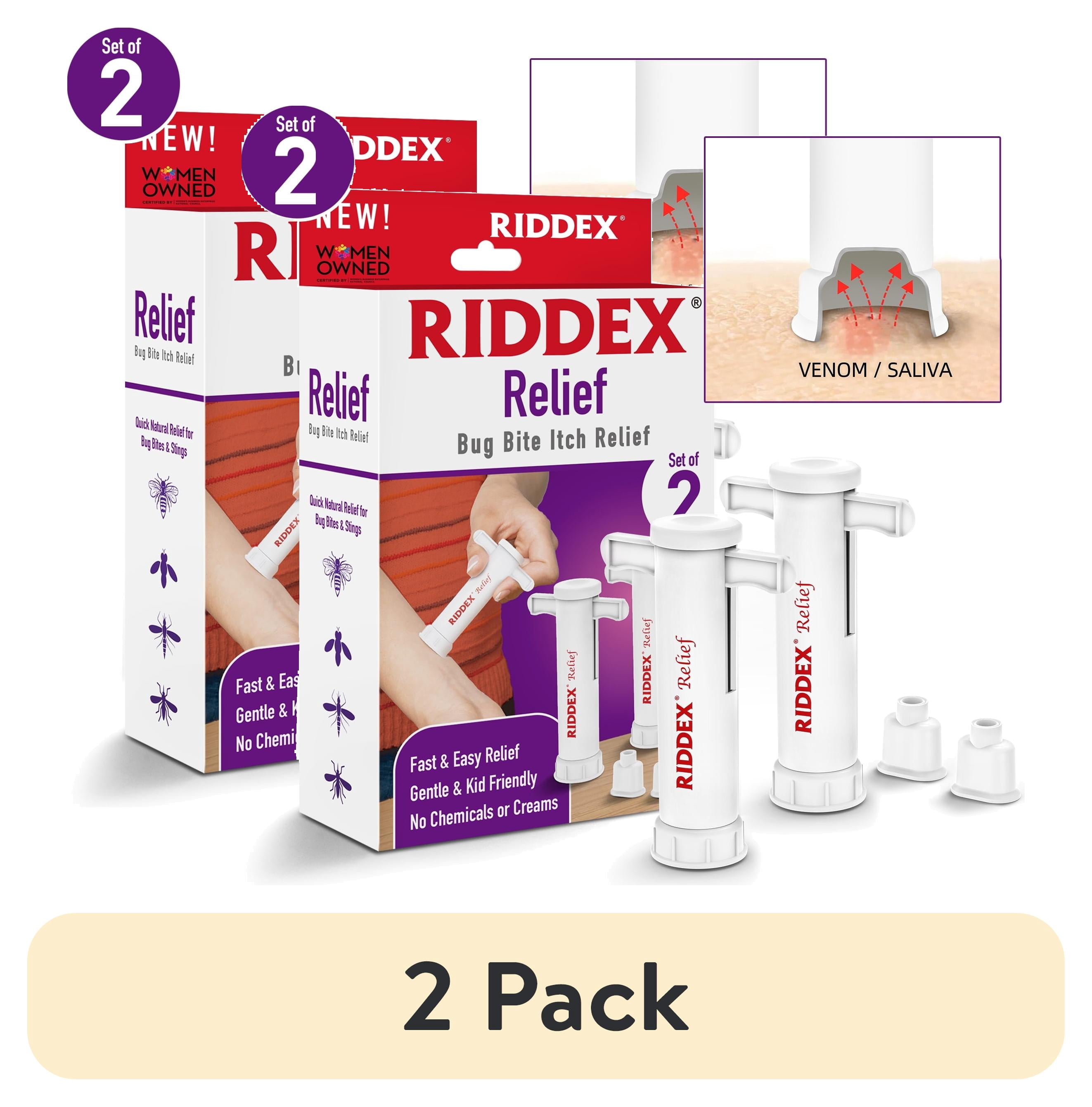 (2 pack) Riddex Relief Bug Bite Itch Relief Twin Pack - Natural Treatment