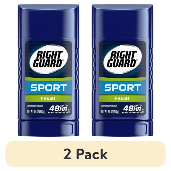 (2 pack) Right Guard Sport Antiperspirant Deodorant Invisible Solid Stick, Fresh, 2.6 oz