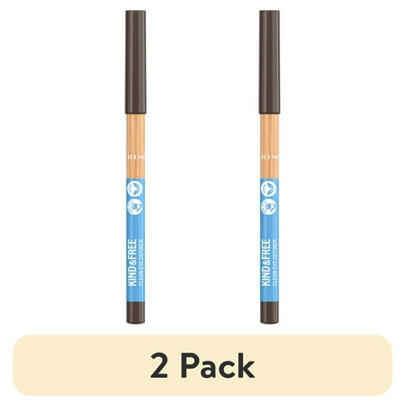 (2 pack) Rimmel Kind & Free Eyeliner Pencil, 2-Pecan, 0.35 oz