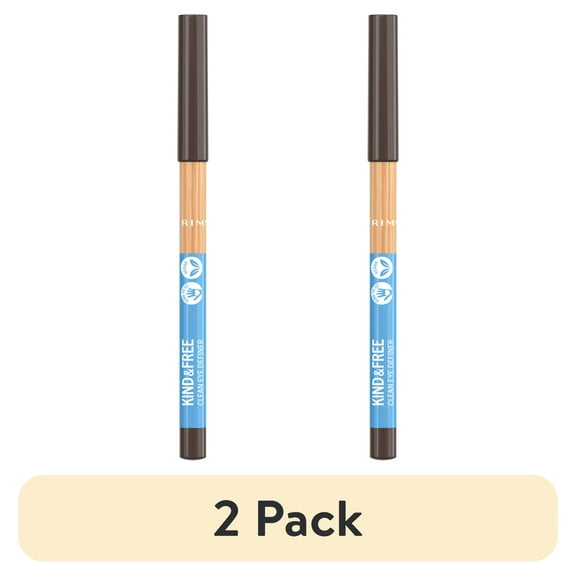 (2 pack) Rimmel Kind & Free Eyeliner Pencil, 2-Pecan, 0.35 oz