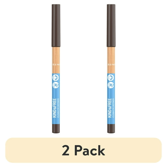 (2 pack) Rimmel Kind & Free Eyeliner Pencil, 2-Pecan, 0.35 oz