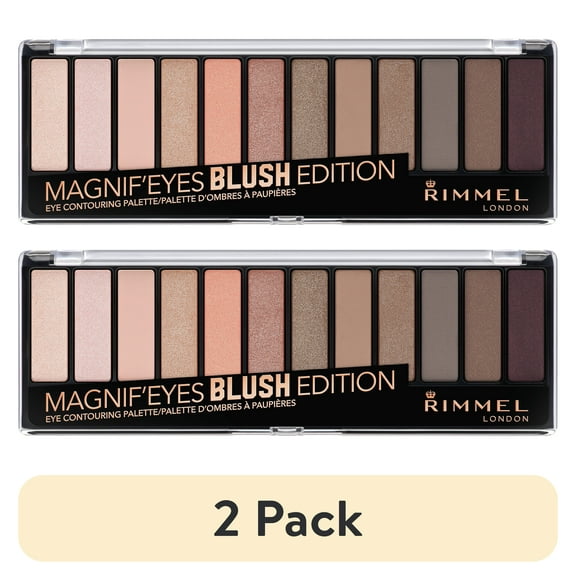 (2 pack) Rimmel London Magnif'eyes Eyeshadow Palette, Blush, 0.5 oz