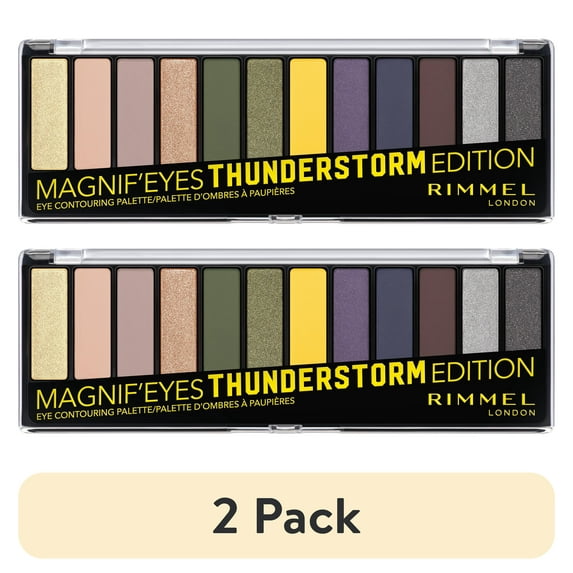 (2 pack) Rimmel London Magnif'eyes Eyeshadow Palette, Thunderstorm, 0.5 oz