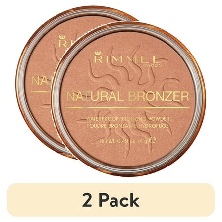 (2 pack) Rimmel London Natural Bronzer, Sunshine, 0.49 oz
