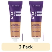 (2 pack) Rimmel London Stay Matte Liquid Foundation, Natural Beige, 1 oz
